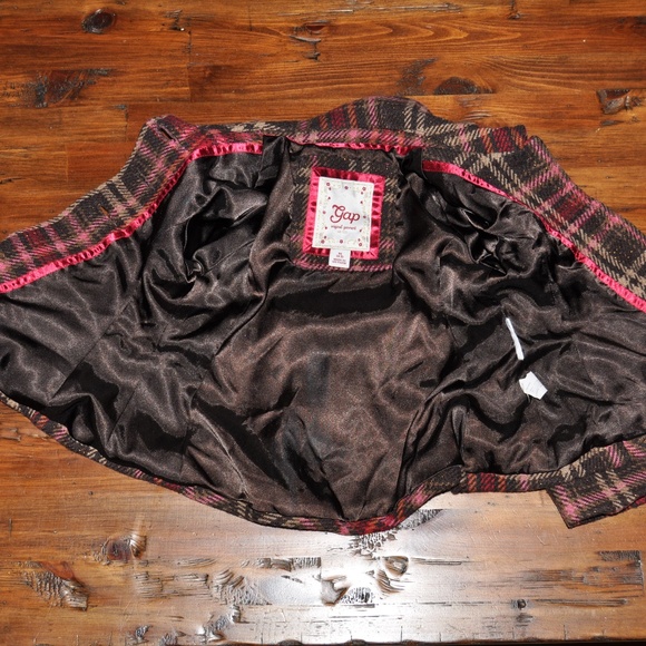 GAP Kids Metallic Plaid Wool Blend Tweed Jacket - Picture 6 of 6